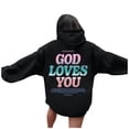 thumbnail image 2 of Womens Hoodie 2025 Christian Hoodies Y2K Graphic Hoodies with Pockets Hooded Sweatshirt Hoodie Women Pullover, 2 of 8