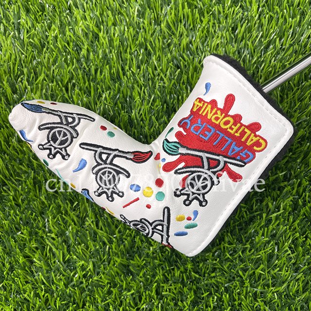 One-Line Putter Protector - Specialized Headcover for Blade Style WHITE