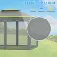 thumbnail image 3 of AVAWING 11x11 ft Outdoor Pop-up Canopy, Party Tent with Sidewalls, Patio Wedding Tent, Gray & Green, 3 of 6
