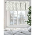 thumbnail image 5 of Sage Green Flowers Valances for Windows Branches Plants Valance Rod Pocket Light Filtering Short Window Treatments Curtains for Kitchen Bathroom Living Room Bedroom, 1 Panel, 60 x 18 Inch, 5 of 7
