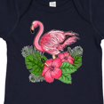 thumbnail image 4 of Inktastic Flamingo with Tropical Flowers Boys or Girls Baby Bodysuit, 4 of 5
