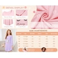 thumbnail image 7 of Oudiya Girls Long Sleeve Nightgowns Soft Print Pajamas Sleepwear Nighties for Kids 4-12, 7 of 7