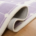 thumbnail image 5 of SAFAVIEH Kids Bordered Swivel Lattice Area Rug, Purple/Ivory, 5' x 5' Round, 5 of 8