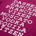 thumbnail image 5 of Womens Reindeer Drinking Christmas Shirts Dasher Dancer Prancer Vixen Moscato Vodka Tequila Blitzen Xmas Graphic Tees Tops, 5 of 6