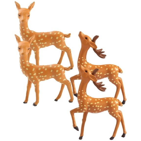 FRCOLOR 4 Pcs Miniature Animal Figures Deer Decor 3.7x2x5.5cm