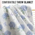 thumbnail image 4 of Freedom Hydrangea Floral Throw Blanket Gifts for Women, Blue Floral Hydrangea Blanket for Bedroom, Camping, Couch, Room Decor, Soft Cozy Flannel Gifts 50"x60", 4 of 6