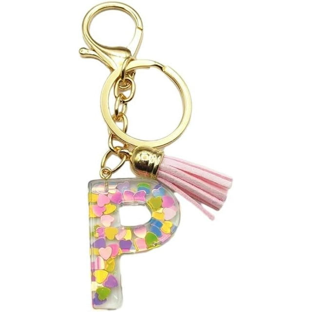 Letter Keychain,26 Letters A-Z Decorative Letter Keychain,Name Keychain for Women Girls Men Teenager Gift