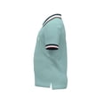 thumbnail image 3 of Cotonly Boys Polo T-Shirt - Light Blue, Short Sleeve Polo T-Shirt with Logo Embroidery and Striped Collar and Sleeves, 100% Organic Cotton, Sizes 1T-12 Years, 3 of 3