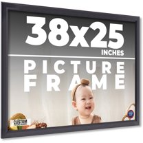 38x25 Frame Black Passaggi Solid Wood Picture Frame Width 1.5 Inches | Interior Depth 0.5 Inches |