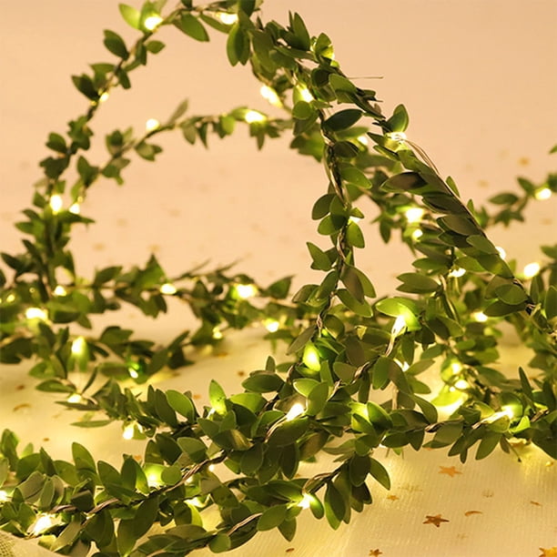 Guirnalda De Luces LED, 30 LED, 9,8 Pies, Carga USB, Guirnalda De Luces De Ratán, Luz Blanca Cálida, Decoración De Fiesta Interior De Navidad Para El Hogar, Guardería, Repisa