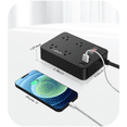 thumbnail image 4 of VILONG Outdoor Power Strip Waterproof with USB-C Fast Charging Station,4 Outlet Surge Protector,45°Flat Plug,6ft Extension Cord for Outside,ETL Listed, 4 of 11