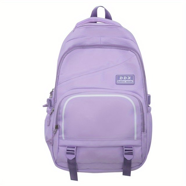 Mochila Funcional Para Estudiantes, Mochila Escolar De Estilo Preppy Simple, Mochila De Viaje Liviana