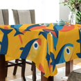 thumbnail image 4 of Yayeee Tablecloths for Rectangular Tables 60 x 90 inch Party Table Cover, Yellow Sardines Pattern, 4 of 6