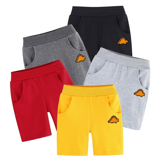 YTDSCS Boys Girls Shorts Pants for Kids Toddler,Little Boys Girls Summer Cotton Shorts Athletic Baby Elastic Five-Quarter Pants with Pockets Casual Comfortable Shorts for 1-9Years