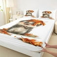 thumbnail image 3 of Castle Fairy Cute Hedgehog Full Size Sheets 4-Piece for Children Teens,Cartoon Woodland Animal Breathable Bed Sheets,Autumn Tree Leaves Lightweight Sheet Sets,Luxury Bedroom Decor, 3 of 7