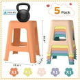 thumbnail image 2 of 5 Pack Stools for Classroom, Linor 18.8" H Stackable Colorful Nesting Plastic Stool, Backless Chairs Flexible Seating for School, Home, 2 of 8