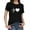 B, variant on Tiqkatyck Women Summer Tops Clearance, Women's Fashion Loose Short Sleeve Heart Print T-Shirt Casual O-Neck T Shirts for Women L