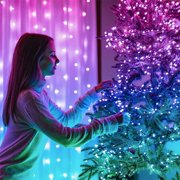 Twinkly Strings App Controlled Green Wire Christmas Light String Indoor and Outdoor Smart Home Lighting Decoration, Multicolor, 150 RGB LED, 39.5ft