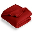 thumbnail image 3 of Polar Fleece Bed Blanket - Hypoallergenic Premium Poly-Fiber Yarns, Thermal, Lightweight Blanket (Throw/Travel, Red), 3 of 5