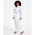 thumbnail image 3 of Nina Parker Womens Textured Pull-on Casual Trouser Pants, Off-White, Plus Size, 4X, 3 of 4