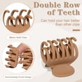 thumbnail image 3 of 1.6" Matte Small Double Row Teeth Hair Clips for Women - Strong Hold Jaw Clamps for Thin, Fine and Thick Hair, 3 of 7