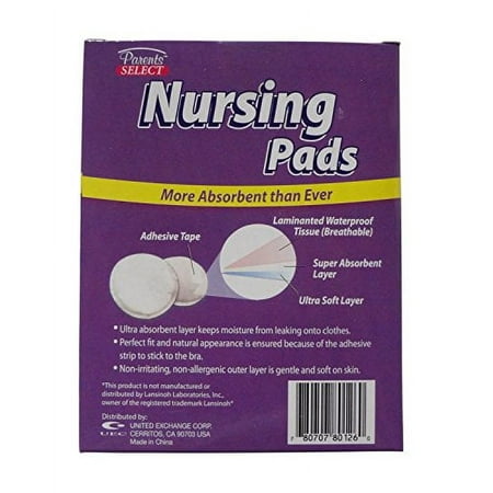 Parent's Select Disposable Nursing Pads for Bra (Compare to Lansinoh Nursing Pads) 12 Individually Wrapped Pads (5 Pack)