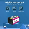 thumbnail image 5 of 822XL T822XL 822 XL Ink Cartridge Replacement for Epson Workforce Pro WF-3820 WF-4833 WF-4820 WF-4830 WF-4834 Printer Ink(2 Black, 1 Cyan, 1 Magenta, 1 Yellow), 5 of 10