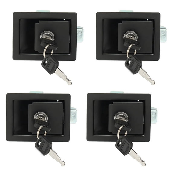 4X Rv Car Paddle Entry Door Lock Latch Handle Knob -Trailer Pull Type Panel Door Lock