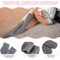thumbnail image 2 of Fuzzy Socks for Women 4 Pairs Knee Fuzzy Socks Soft Warm High Socks Plush Winter Long Socks, 2 of 6