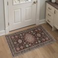 thumbnail image 6 of GENIMO 2'x7' Runner Rug, Machine Washable Non Slip Low Pile Hallway Runner Rug for Kitchen Laundry Room, Vintage Persian Diamond, Muted Brown, 6 of 6
