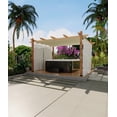 thumbnail image 3 of 10x13ft Outdoor Pergola with Canopy & Side Mesh – Upgraded Aluminum Pavilion for Backyard, Patio & Porch, Beige+White, 3 of 7