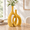 Yellow, variant on Red Ceramic Vase Set, Modern Boho Decor Snuggle Design for Living Room Bedroom Coffee Table