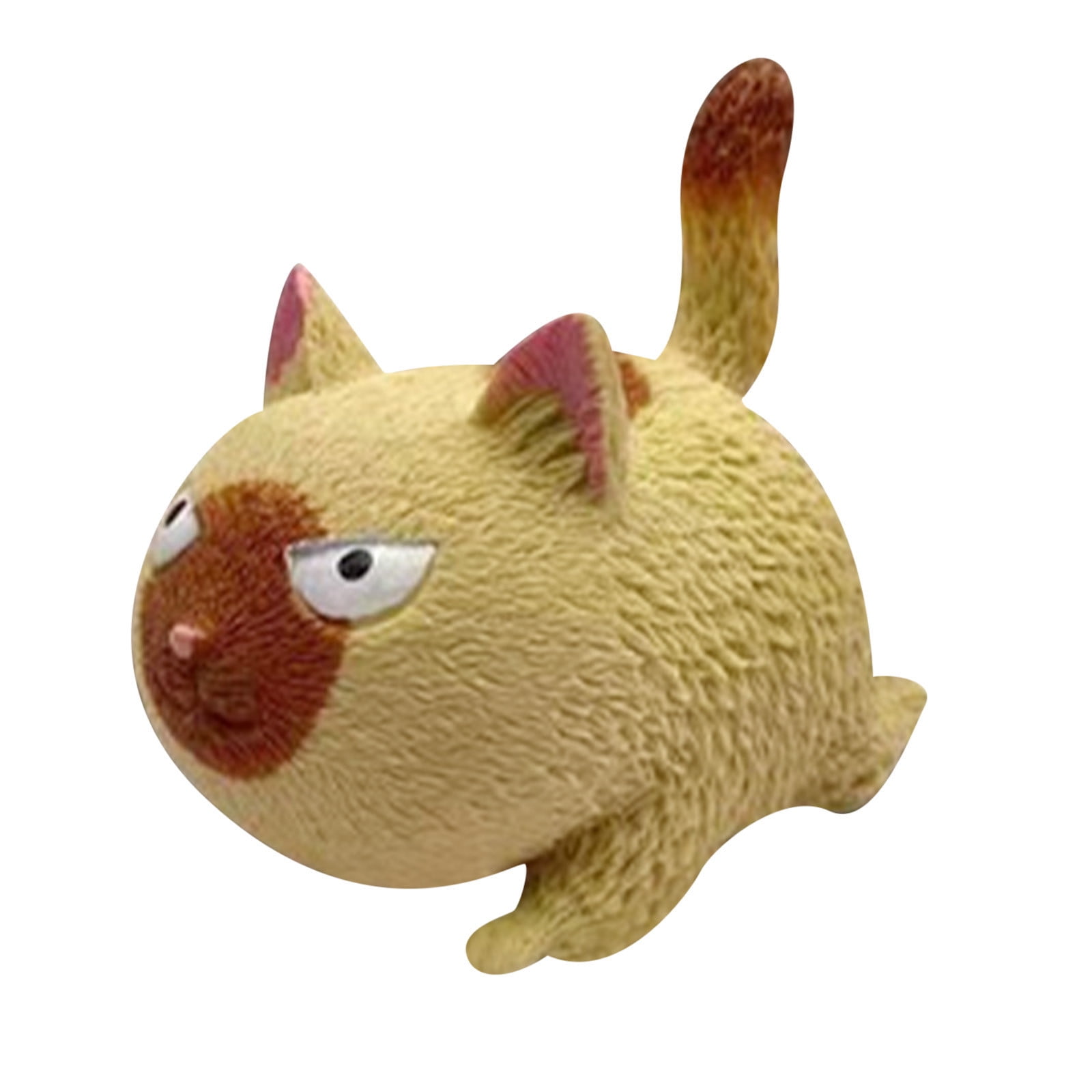 Vacemry 4Pcs Stress Relief SqueezingToy, Soft Hand Grip Ball for Anxiety Fidget Sensory Therapy, Angry Cat Squeeze for Office Desk Home Car Travel, Cute Novelty Decompression Gift for AdultsKids