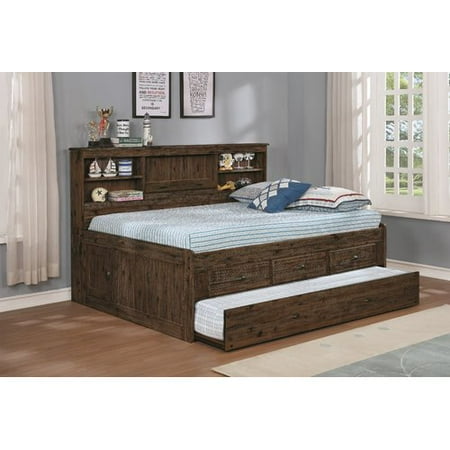 - Harriet Bee Basinger Bookcase Full Mate's and Captains's Bed with 3 Drawer