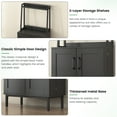 thumbnail image 2 of 51” Pantry Cabinets with Microwave Shelves, Freestanding Kitchen Storage with Adjustable Shelves, Buffet Cupboards for Dining Living Room Use (Black), 2 of 8