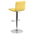thumbnail image 3 of Flash Furniture Contemporary Button Tufted Yellow Vinyl Adjustable Height Barstool with Chrome Base, 3 of 5