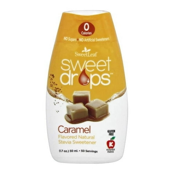 SweetLeaf Sweet Drops Liquid Stevia Sweetener, Caramel, 1.7 oz, 3 Pack