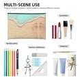 thumbnail image 5 of Fotbe Beach Footprint Reusable Cosmetic Bag Makeup Bag for Women Large Travel Cosmetic Pouch Girls' Make Up Organizer, 5 of 8