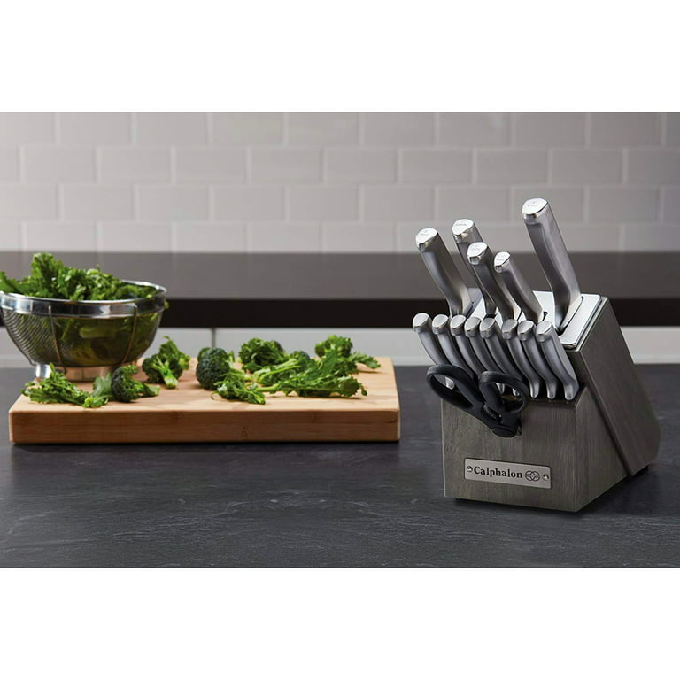 Calphalon Classic 12-Piece Self-Sharpening Cutlery Knife and Block Set with  Sharp in Technology 1924555 - The Home Depot