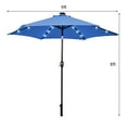 thumbnail image 4 of Costway Parasol de Marché pour Patio 9 Pieds à DEL Solaires, Inclinaison Réglable, Manivelle de Levage, Bleu, 4 of 9