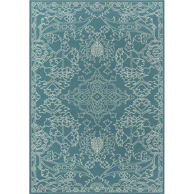 Momeni BAJA0BAJ22TEL2376 2 ft. 3 in. x 7 ft. 6 in. Baja22 Runner Rug - Teal