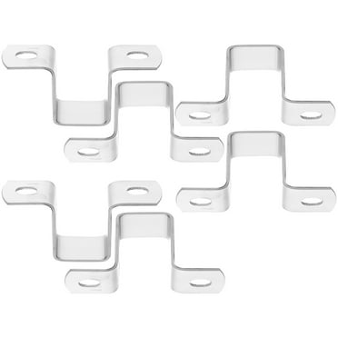 HEALEEP 6 Pcs U-shaped Bracket Clip 6.00X2.00X1.40CM Silver