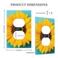 thumbnail image 3 of Daiia Golden Sunflower in Blue Pattern Decorator Wall Plate Child Safe Outlet Cover, Switch and Outlet Covers,Size 1-Gang 5.0" x3.0" , Polycarbonate Thermoplastic-Style S, 3 of 6