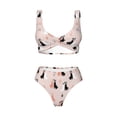 thumbnail image 4 of Rocae White And Black Rabbit for Bikini Set for Women Two Piece Sexy High Swimsuits Split Crossover Bikini, 4 of 9