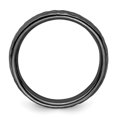 thumbnail image 2 of Auriga Fine Jewelry 925 Sterling Silver Black-plated Hammer Finish Ring for Women Size 8, 2 of 6