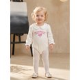 thumbnail image 5 of RUINIXCW Baby Girls Romper, Long Sleeve Embroidery Letters Bow Bodysuit Clothes for Casual Daily, 5 of 9