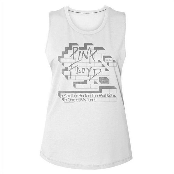 Pink Floyd Light Bricks White Junior Women's Muscle Tank Top