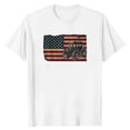 thumbnail image 2 of Mens Work Shirt Patriotic Farm Tractor Short Sleeve Mens formal Shirts,White,XL, 2 of 4