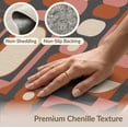 thumbnail image 6 of ODIKA 5'x7' Terracotta Geometric Retro Washable Area Rug Bold Mid Century Modern Design With Dynamic Shapes for Small Living Room, Bedroom, Easy Care, Non-Shedding, Pet Friendly, 6 of 7