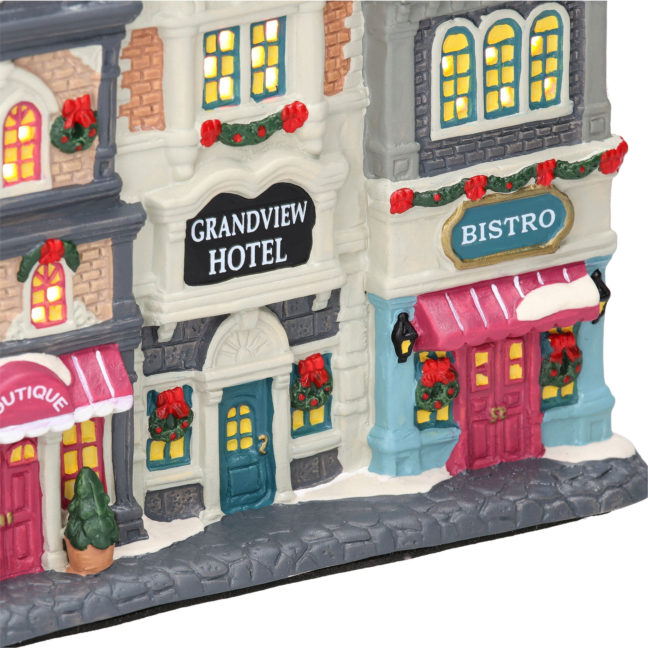 Light-Up Front Street House Christmas Village Building, Multicolor, 7.5", by Holiday Time
